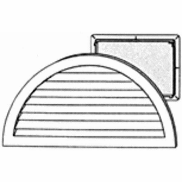 34 x 22 Half Round Gable Vent, Alcoa Home Exteriors, Mfr#: HRDGV PW